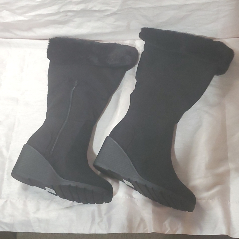 Lane Bryant Wedge Heel Boots 10W NWOB